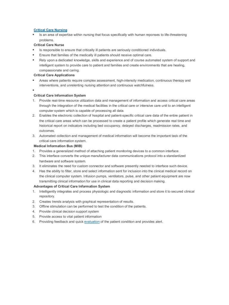 Advanced Critical Care Nursing Guide | PDF | Intensive Care Medicine ...