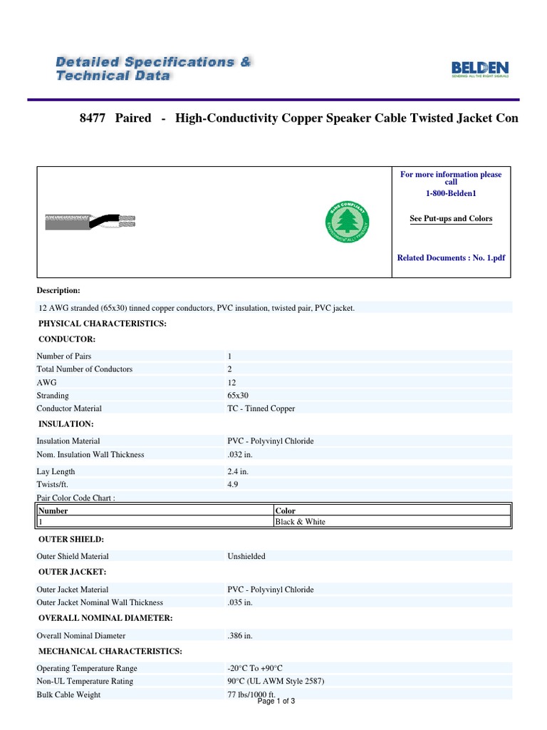 8477 500 60 Belden | PDF