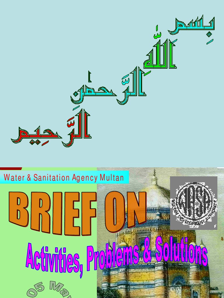 WASA Multan Services Overview | PDF | Water Supply | Sanitary Sewer