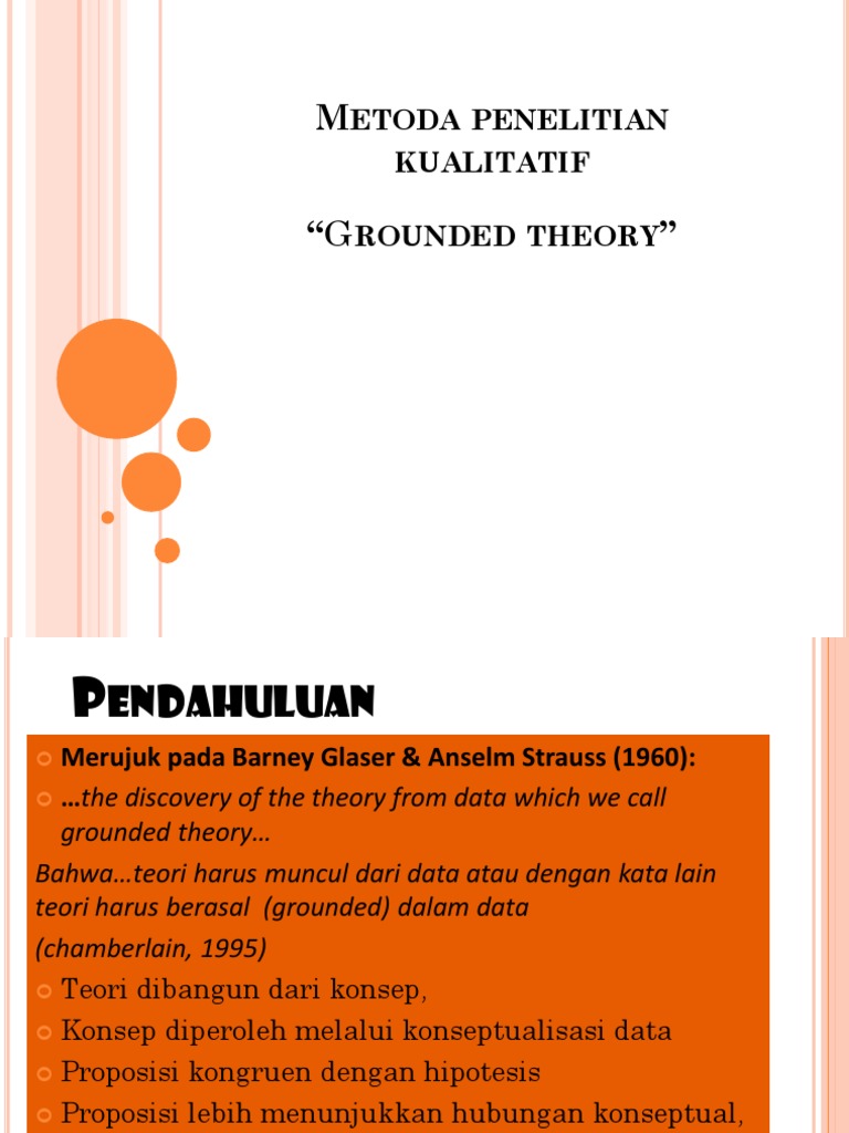 Metode Penelitian Kualitatif dengan Pendekatan Grounded Theory | PDF
