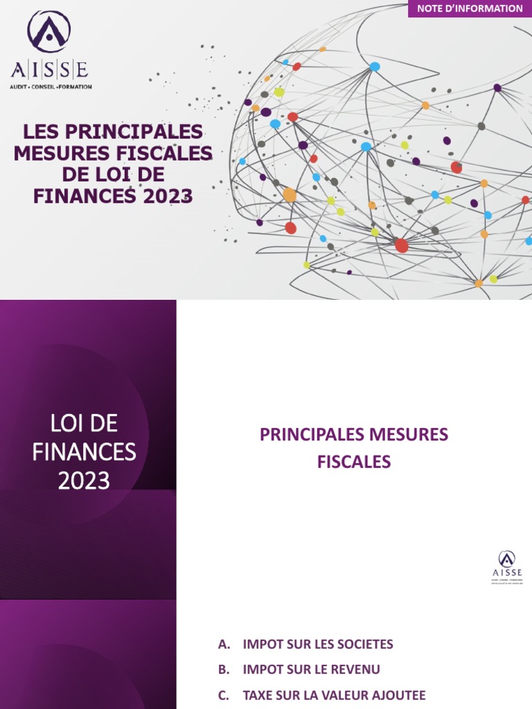 Mesures fiscales clés Loi de Finances 2023 | PDF | Impôts | Impôt sur ...