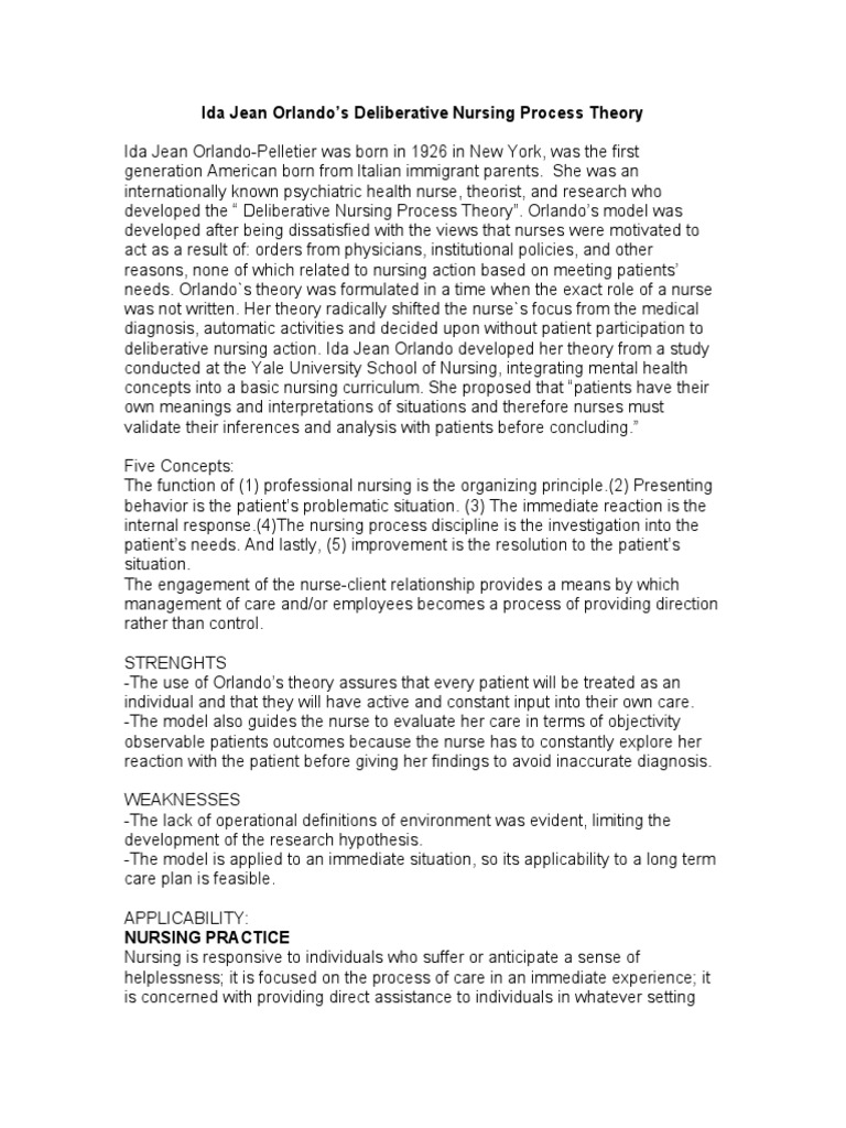 Critique Paper Pdf Nursing Theory