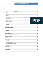 Petrol Station Business Plan Contents Table