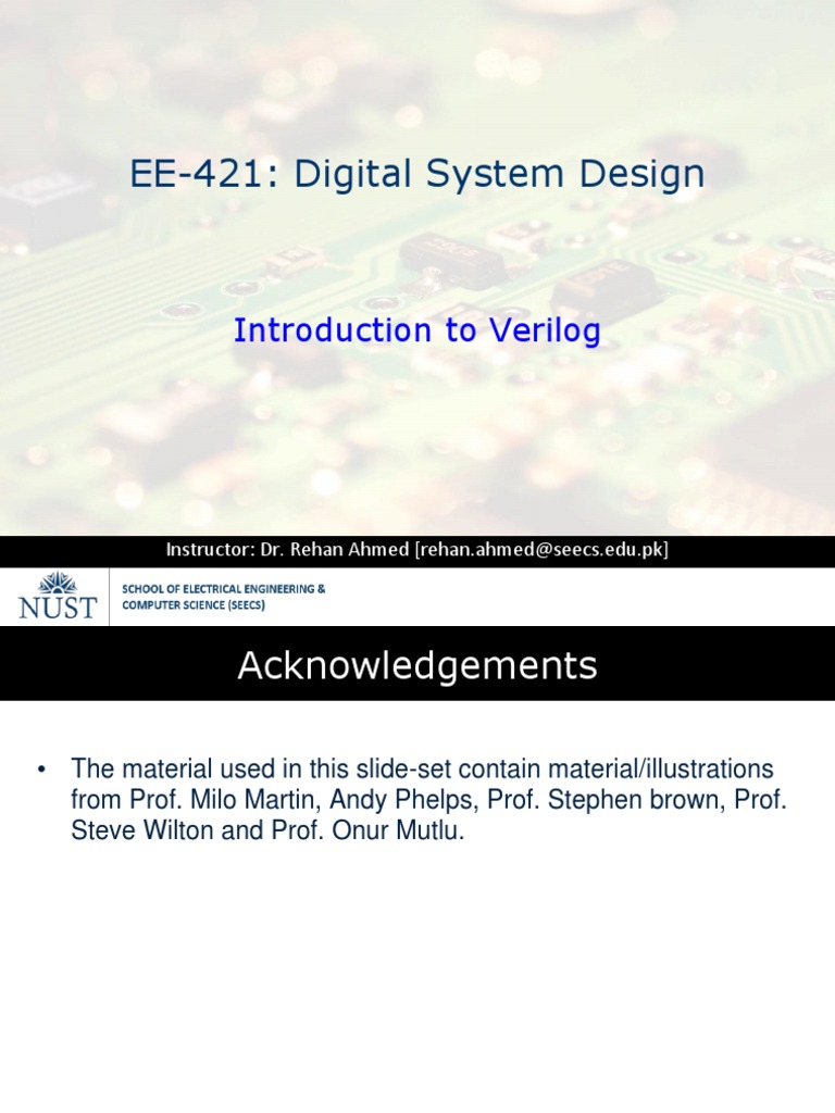Introduction to Verilog Basics | PDF | Hardware Description Language ...
