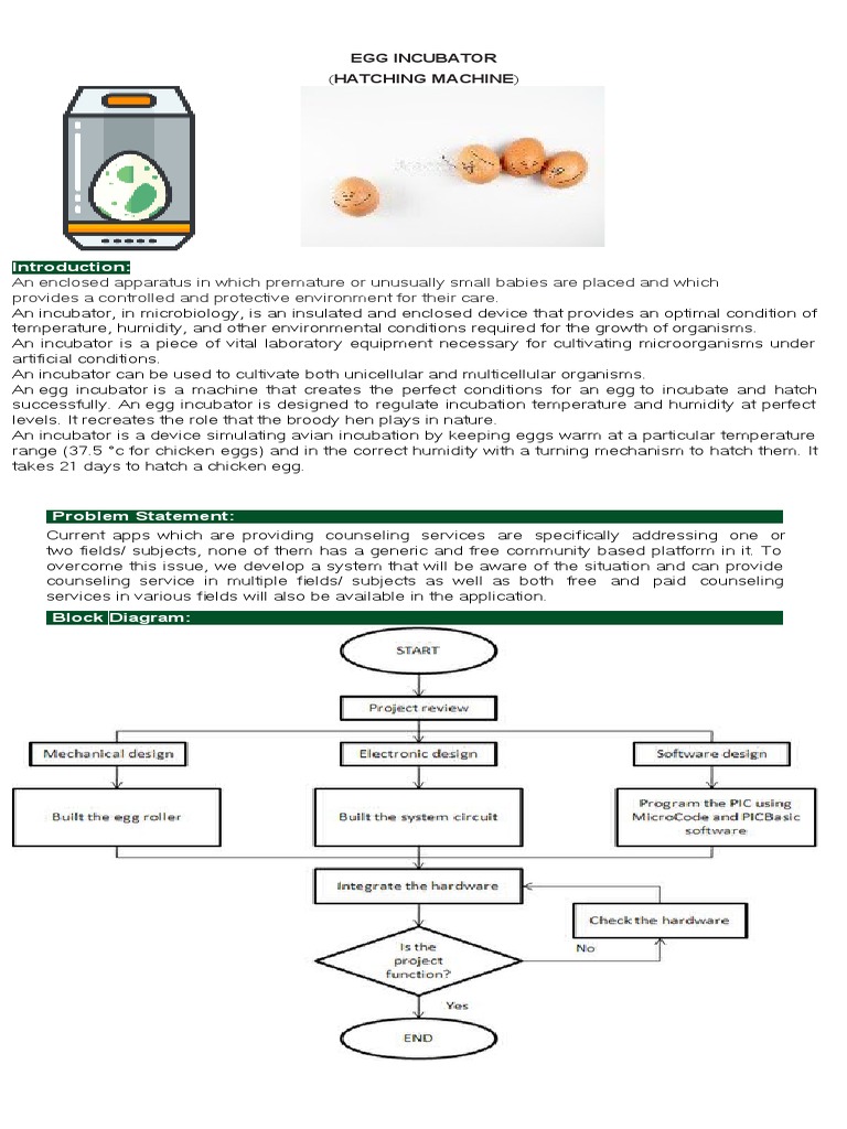 Egg Incubator Design Overview | PDF