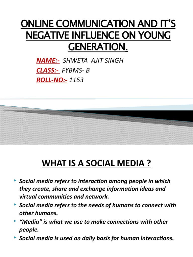 Negative Impact of Social Media on Youth | PDF | Popular Culture ...