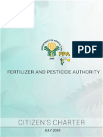 FPA Citizen's Charter Simplifies Fertilizer and Pesticide Services