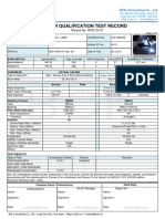 Welder Qualification Test Record for NDB