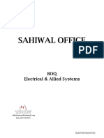 Electrical BOQ Sahiwal Office