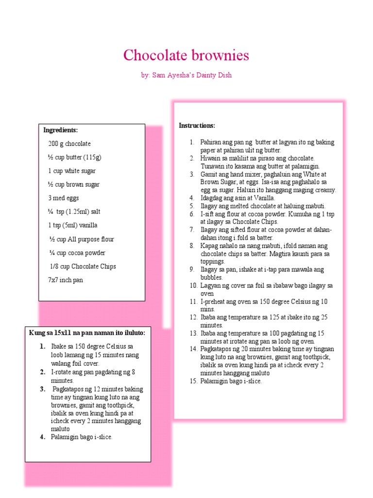 Brownies | PDF