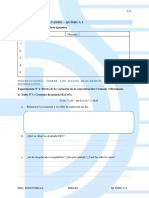 Equilibrio Químico: Reporte de Resultados Práctica 10