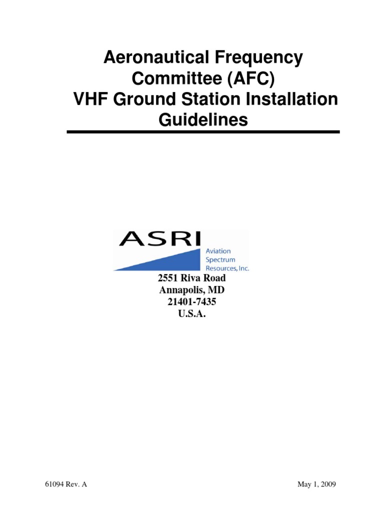 VHF Station Guidelines PDF Interference Coaxial Cable