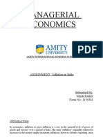 Managerial Economics: ASSIGNMENT: Inflation in India