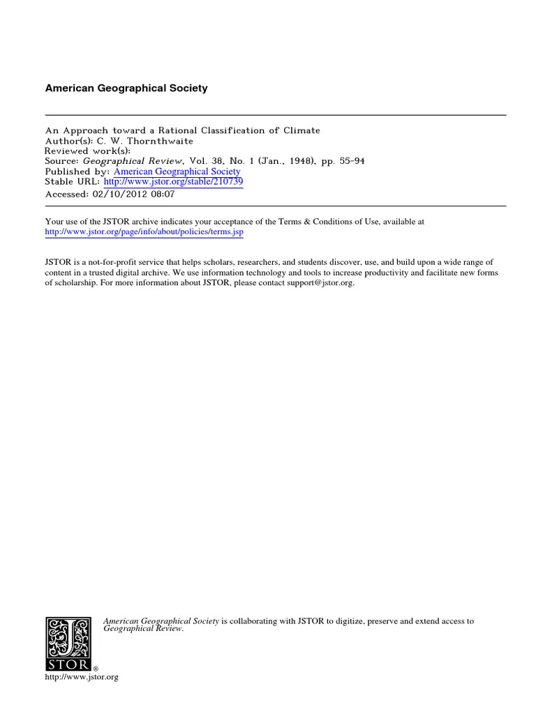 Rational Climate Classification Analysis | PDF | Evapotranspiration ...
