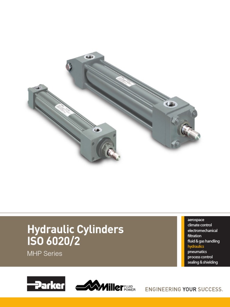 Parker Hydraulic Cylinders ISO 6020 PDF Piston Mechanical