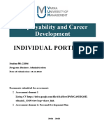 Business Administration Employability and Career Development Individual