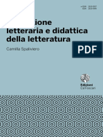 Educazione Letteraria e Didattica Della Letteratura