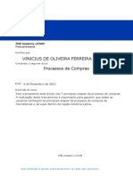 Certificado - Processos de Compras