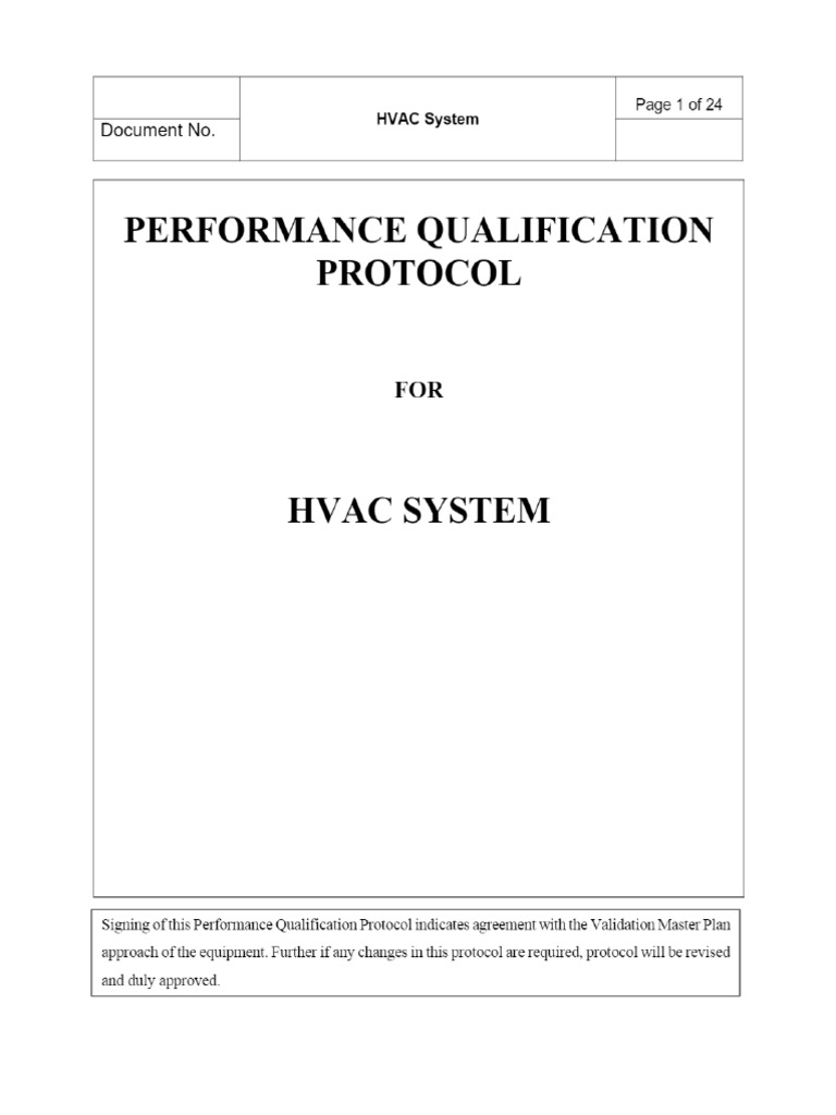 Hvac Performance Qualification Pdf