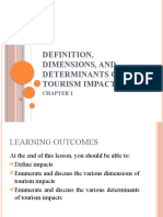 Chapter 1 - Definition, Dimensions, and Determinants of Tourism Impacts