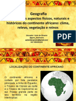 Os Principais Aspectos Físicos e Naturais Do Continente Africano Clima, Relevo e Vegetação