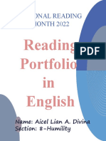 National Reading Month 2022 Portfolio Template