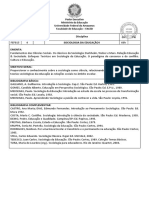 Fef015 Sociologia Educacao I