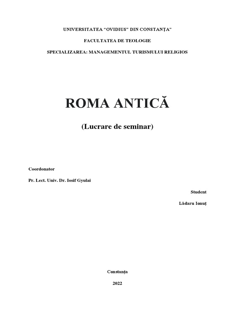 Roma Antică | PDF