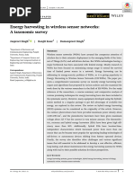 Energy Harvesting in Wireless Sensor Networks - Survay