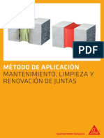 Metodo Aplicacion Mto Limpieza Renovación Juntas