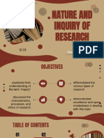 Nature and Inquiry of Research