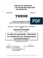 Le Laser en Parodontie, Alternative Ou Complément Aux Thérapeutiques Conventionnelles