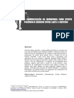 A Criminalização Da Homofobia Como Evento Polêmico-O Dissenso Entre Lgbts e Cristãos