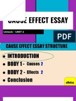 Cause Effect Essay Structure