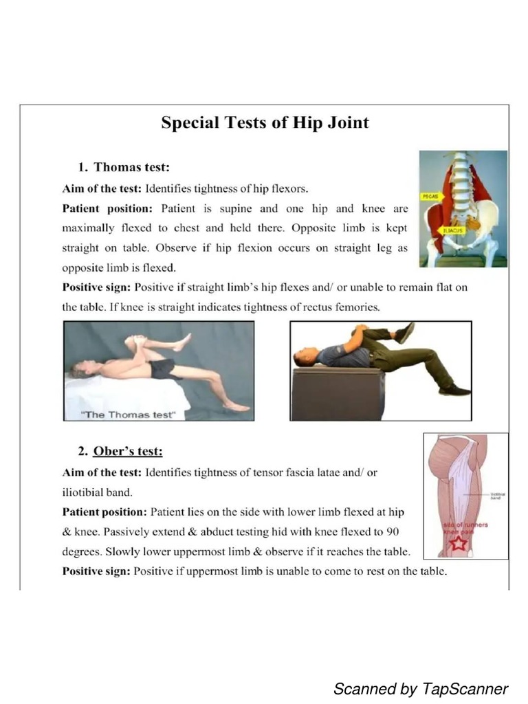 Special Tests Lower Limb PDF