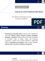 Processos de Conformação Mecânica a Frio e a Quente