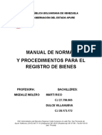 Manual de Norma y Procedimientos Administrativos Bienes Revison Imprimir