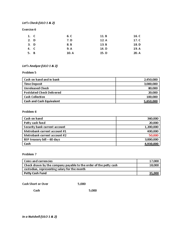 Cash and Cash Equivalent PDF