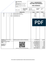 R.U.C. 10449278734 Factura Electrónica F001-00000541: Código Cant. U.M. Descripción P.Unit Dcto. Total