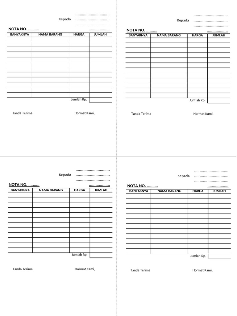 Nota Kosong PDF | PDF