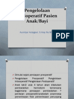 Pengelolaan Perioperatif Pasien Anak/Bayi: Aureliya Hutagaol, S.Kep - NS.MPH