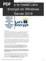 How to Install Let’s Encrypt on Windows Server 2019