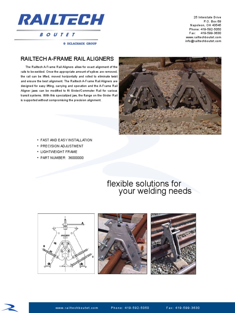 Railtech Web Info Sheets A Frame | PDF | Screw | Equipment
