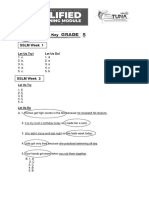 SSLM Grade 5 ANSWER KEYS