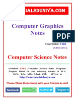 Computer Graphics Notes TutorialsDuniya