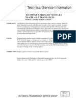 Technical Service Information: 1996 & Later Dodge/Chrysler Vehicles With 41Te/42Le Transaxles