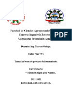 Informe de Proceso de Faenamiento