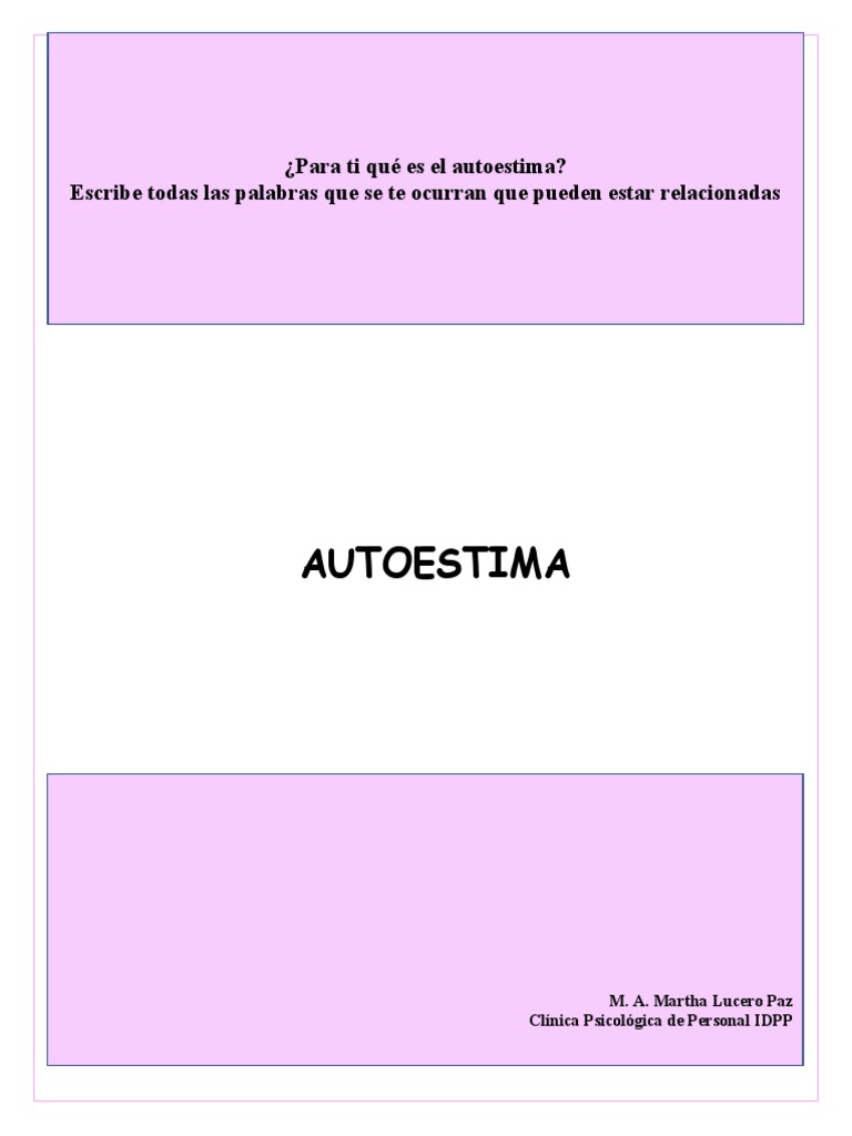 Guía de Autoestima y Valores | PDF | Autoestima | Amor