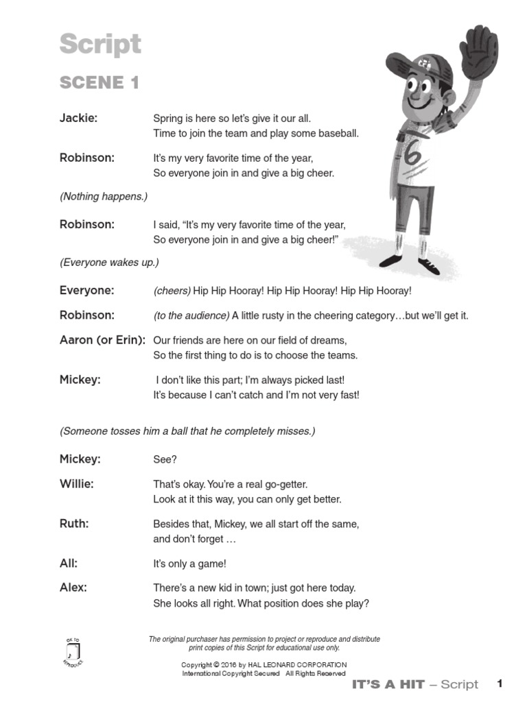 Its A Hit Script | Download Free PDF | Baseball Field | Sports