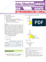 Ejercicios de Programación Lineal para Quinto Grado de Secundaria